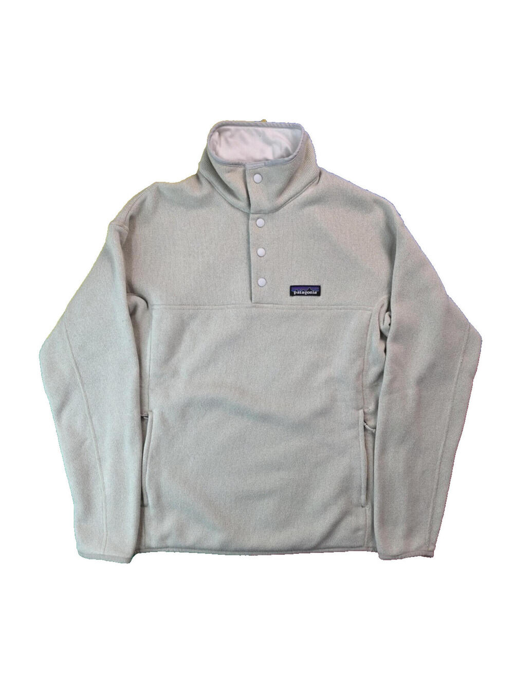 Patagonia Better Sweater Bleached Stone White Marsupial Snap T Pullover Womens S